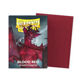 100 Matte Dragon Shield Sleeves: Blood Red
