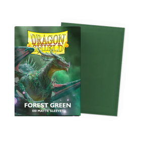 100 Matte Dragon Shield Sleeves: Forest Green