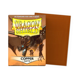 100 Matte Dragon Shield Sleeves: Copper