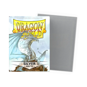 100 Matte Dragon Shield Sleeves: Silver
