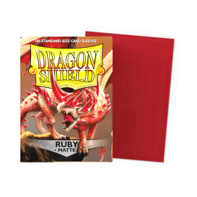 100 Matte Dragon Shield Sleeves: Ruby