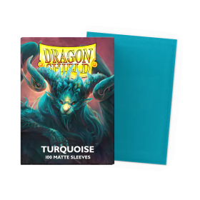 100 Matte Dragon Shield Sleeves: Turquoise