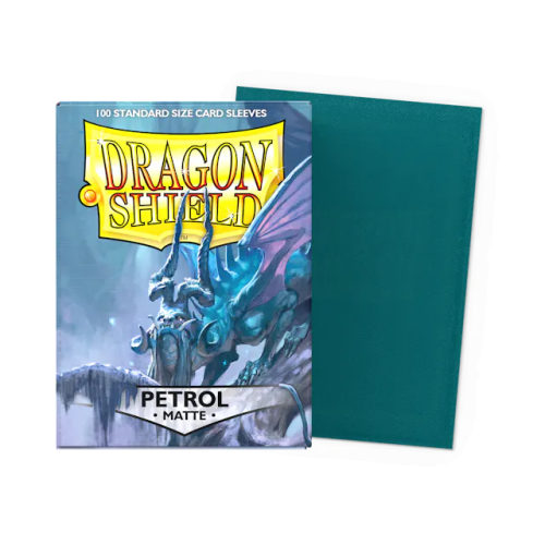 100 Matte Dragon Shield Sleeves: Petrol