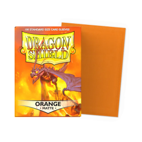 100 Matte Dragon Shield Sleeves: Orange