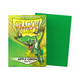 100 Matte Dragon Shield Sleeves: Apple Green
