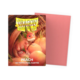 100 Dual Matte Dragon Shield Sleeves: Peach