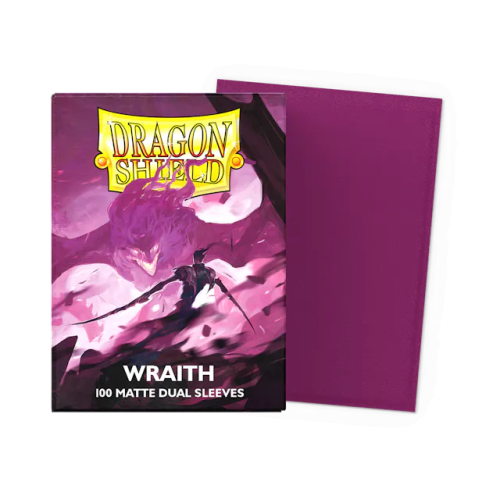 100 Dual Matte Dragon Shield Sleeves: Wraith