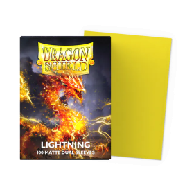 100 Dual Matte Dragon Shield Sleeves: Lightning
