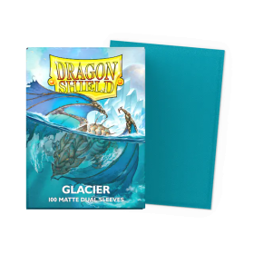 100 Dual Matte Dragon Shield Sleeves: Glacier