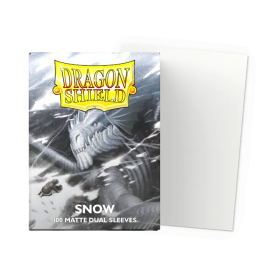 100 Dual Matte Dragon Shield Sleeves: Snow